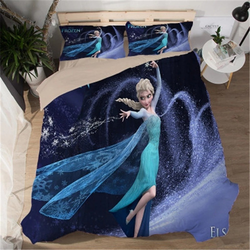 Edredon Frozen De Disney Cubrelecho Cama Sencilla
