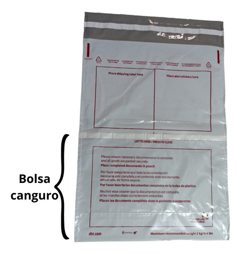 Bolsa De Seguridad 100 Unidades 40x50 Cm Flyer Ecommerce Amarillo