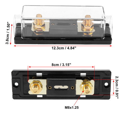2 Portafusibles Anl Con Fusible Anl 200 Amp For Audio Auto