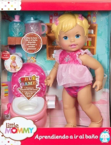 Muñeca Little Mommy Aprende Ir Baño Set Bebé Hace Popo