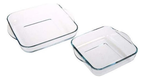 Refractarios Cuadrados Vidrio 1.9l., 3.2l. Pasabahce Color Transparente