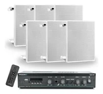 Comprar Kit Som Ambiente Frahm 6 Arandelas Receiver Casa Comercio Nf