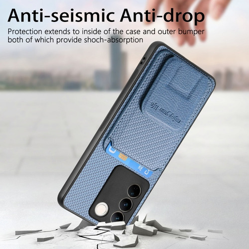 Funda For Con Soporte Plegable Y Bolsa De Tarjetas For Vivo