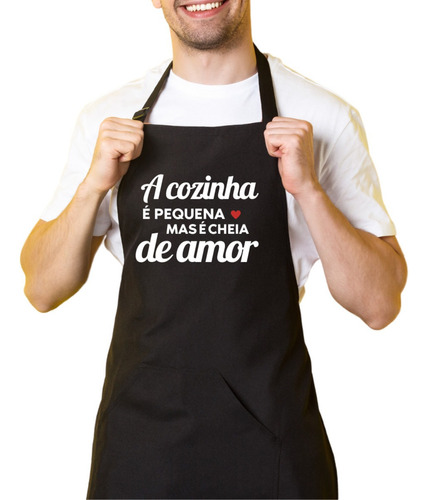 Avental De Cozinha Churrasqueiro Preto Cozinha Cheia De Amor