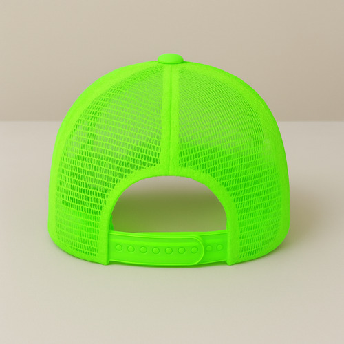 5gorras Para Niño Tipo Trucker Camionero Verde Fosforescente Verde Limón Unisex