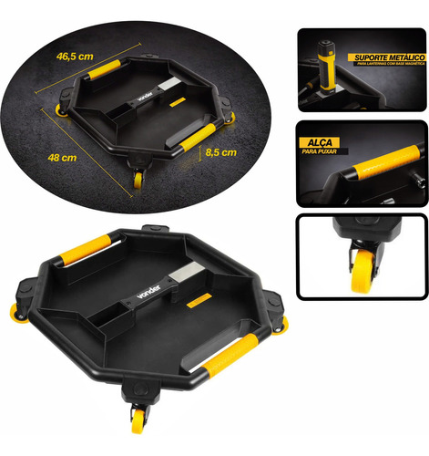 Bandeja Móvel Vonder Para Mecânico Portátil Multiuso