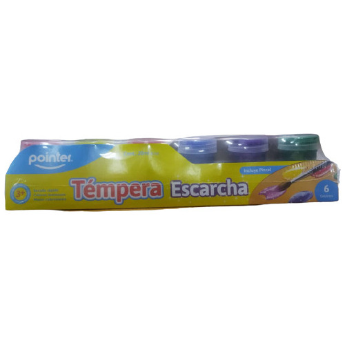 Tempera Escarcha Pointer ( 06 Colores Más Pincel )