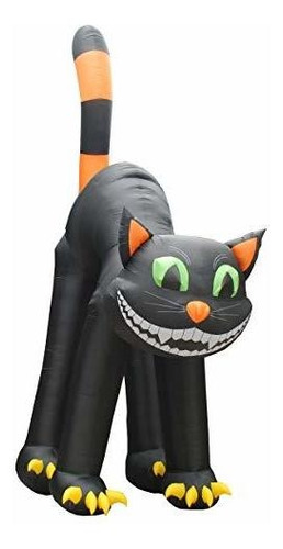 20 Pie De Halloween Animado Inflable Gato Negro.