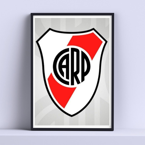 Cuadro River Plate Escudo Nuevo Vidrio 30x40cm