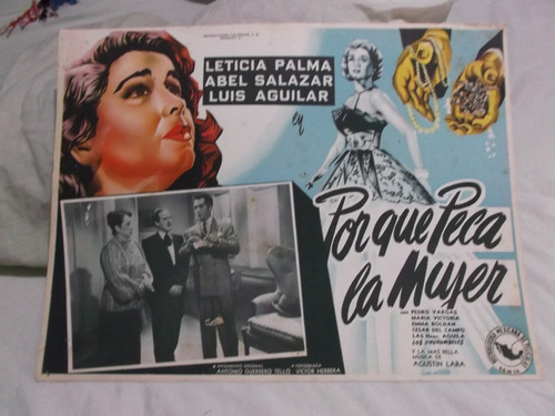 Vintage Lobby Card De Abel Salazar En Por Que Peca La Mujer