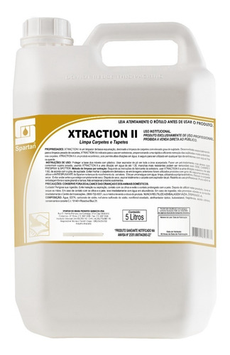 Xtraction Ii - Detergente Para Estofados 5l - Spartan
