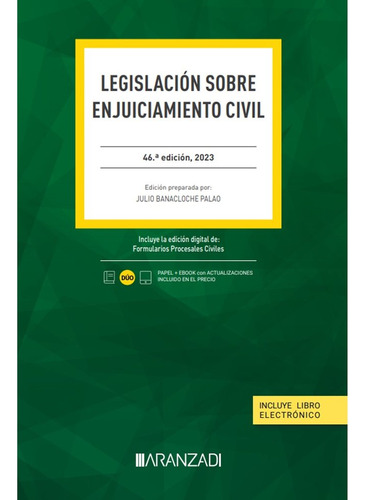 Libro Legislacion Sobre Enjuiciamiento Civil 46 Ed - Aa.vv