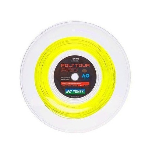 Corda Yonex Polytour Pro 1.20mm Copolímero 200m Cor Amarela