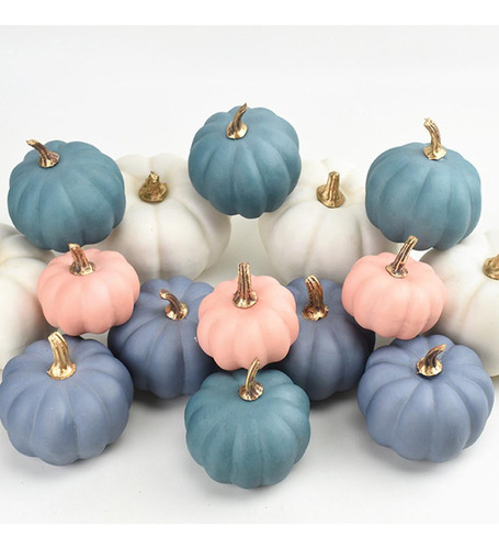 Calabaza Artificial, 16 Unidades, Calabazas Otoñales De Espu