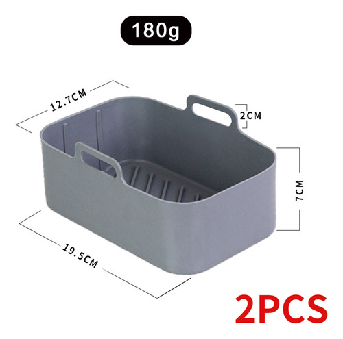 Paquete De 2 Ollas De Silicona Para Freidora, Reutilizables