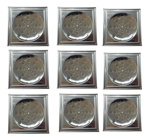 9 X Kit Grelha Moldenox 15x15 Cm Abre E Fecha Com Caixilho