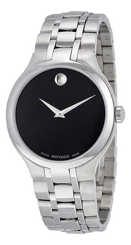 Reloj De Hombre De Acero Inoxidable Con Esfera Negra Movim