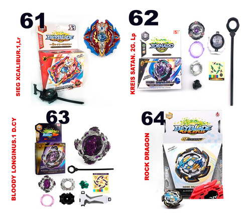 Trompo Beyblade Con Lanzador - Set 13pz Agua (Usado)
