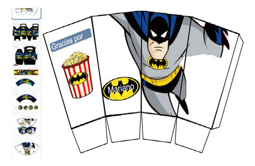 Kit Imprimible Candy Bar Batman 100% Editable