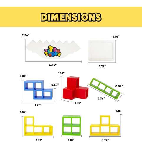 Juego Mesa Tetris Tower Juguete Interactivo Padreshijos 48p