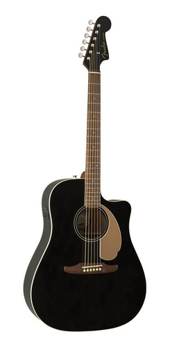 Imagen 2 de 5 de Guitarra electroacústica Fender California Redondo Player jetty black