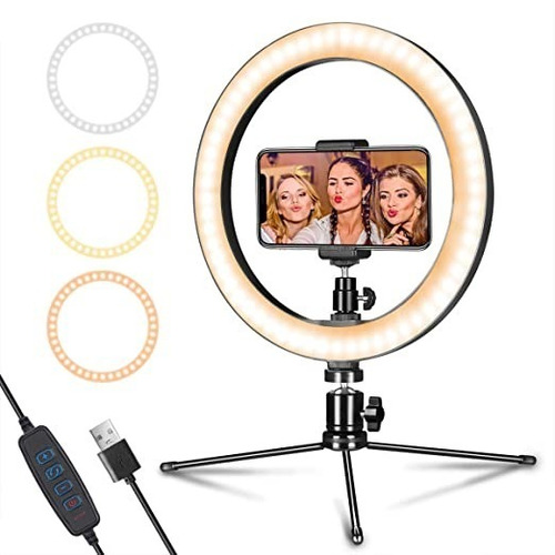 Imagen 5 de 6 de Aro Luz Led 10 Pulgadas, Maquillaje,selfies,youtuber,tik Tok