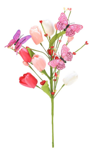 Flores Artificiales, Arreglo De Tulipanes, Adornos 1 Pieza