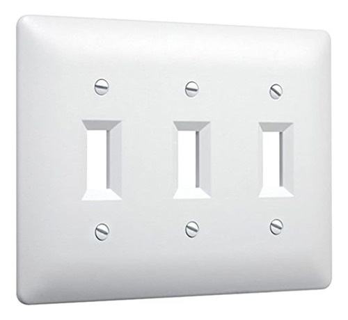 Placa Protectora De Interruptores Color Blanco, 3-gang