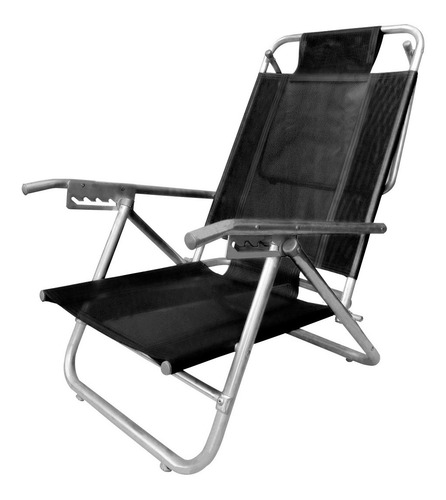 Imagen 1 de 6 de Sillon Bajo Reposera Posta Aluminio 5 Posiciones Coversol