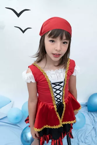 Fantasia de Pirata Feminina Infantil de Luxo - Fanfarrinha