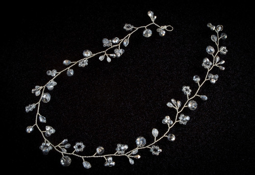 Imagen 3 de 3 de Tiara Tocado Diadema Novia Xv Años Comunión Bautizo Pau