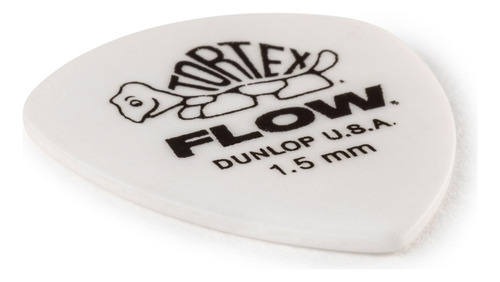 Pack X 18 Puas Jim Dunlop 558r1.5 Tortex Flow 1.50 Mm Color Blanco Tamaño Pesado