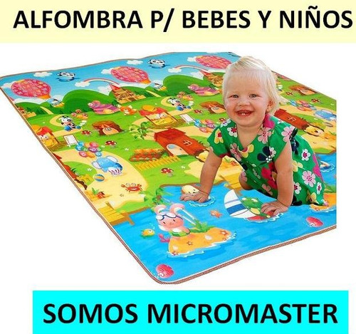 Imagen 1 de 6 de Alfombra Piso Para Bebes Y Niños Reversible - Micromaster