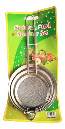 Juego De 3 Coladores De Acero Inoxidable, Cocina