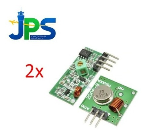 2pç Módulo Rf Transmissor Receptor 315 Ou 433 Mhz Arduino 