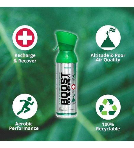 Boost Oxygen OxĂgeno Suplementario Inhalador 4 Pack De 5 Lts