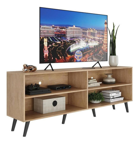 Rack Para Tv 75 Retrô Jazz Multimóveis Mp1017 Rustic/pto