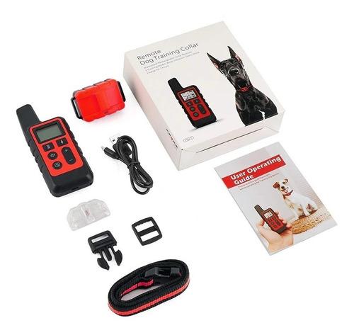 Collar Entrenador Eléctrico Para 1 Perro Adiestramiento Color Rojo