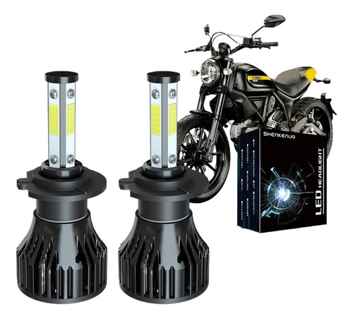 Fwefww Faro Led H7 Para Kawasaki Ninja Ex300 Ex650 Abs