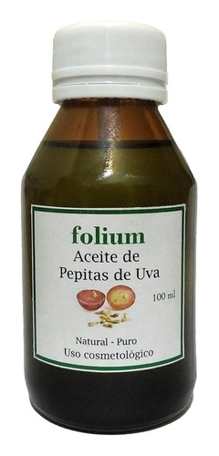 Aceite De Pepitas De Uva 100 Ml Uso Cosmético Folium