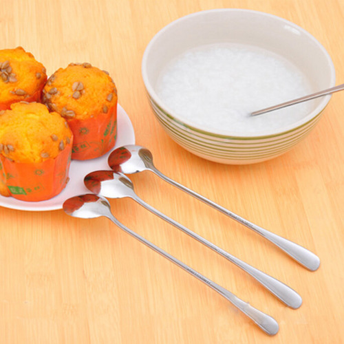 Cuchara De Té Helado Con Mango Largo, 8 Unidades