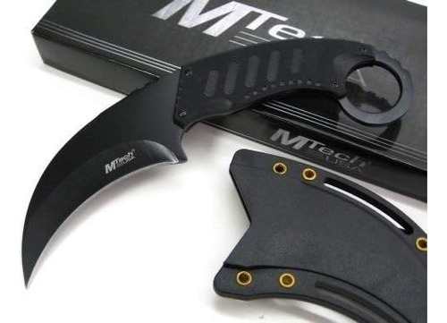 Mtech Tactical Defense Black G-10 Full Tang Karambit Boot Ne