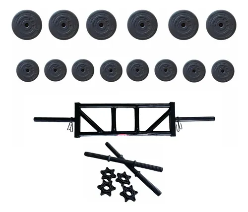 Barra Romana Multiagarre Y Mancuernas Pesas 100lbs Ssr Env o gratis