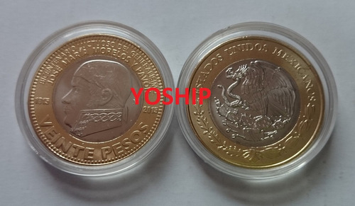 Moneda 20 Pesos Morelos Bicentenario 2015 Nueva Encapsulada