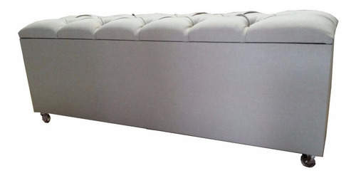 Calçadeira Puff Baú 140 Cm Recamier Casal 100% Mdf Rbl