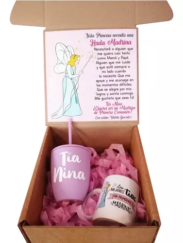 Propuesta Madrina Bautizo Caja Regalo Personalizado