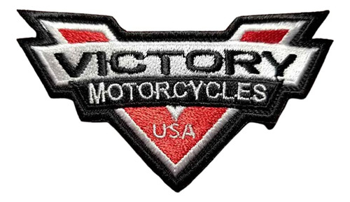 Victory Motorcycl Usa Red Parche Bordado 2 X 3.5  Cosido
