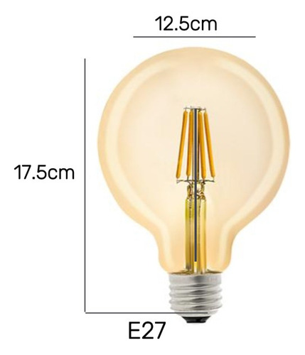 Soquete Colgante Decorativo E27 + Ampolleta G125 4w