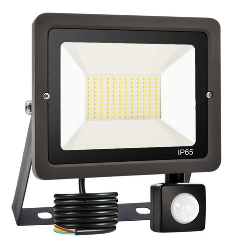 Reflector Led 50w Sensor De Movimiento Luz Blanca Unilux