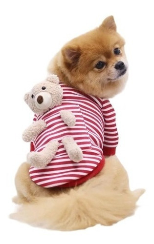 Camisa Mascotas Oso 3d Rojo S